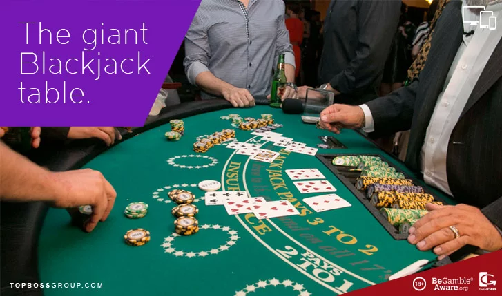 San Manuel Giant Blackjack Table