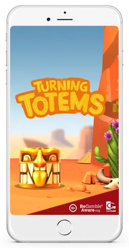 3D cell phone Turning Totems Slot by Thunderkick