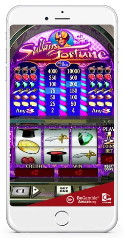 Sultans Fortune 3 reel mobile