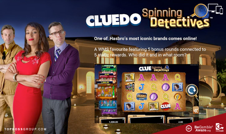 cluedo spinning detectives slots