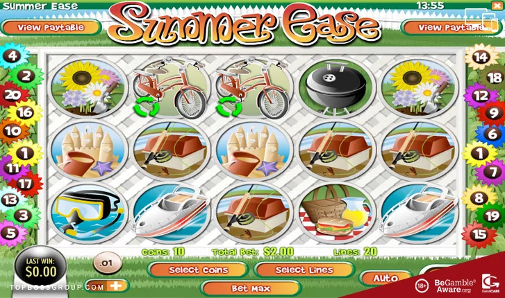 summer ease Rival Gaming software slot