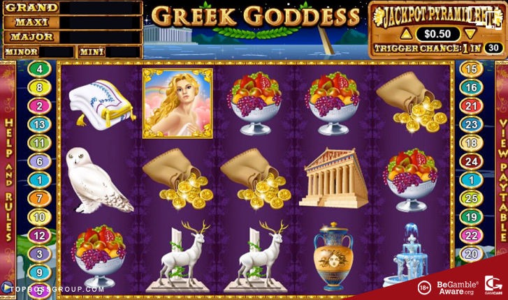 Greek Goddess slot - NuWorks winning payout slot