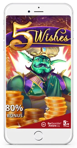 mobile playing slot games 5 wishes by RTG