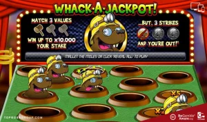 Whack a jackpot scratch card