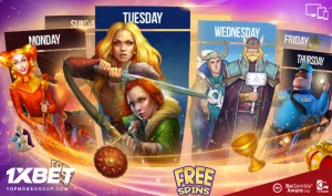 1xbet Casino offering many free spin week day offers