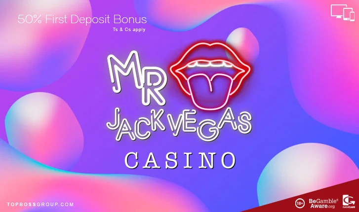 mr jack vegas casino 50% First Deposit Bonus