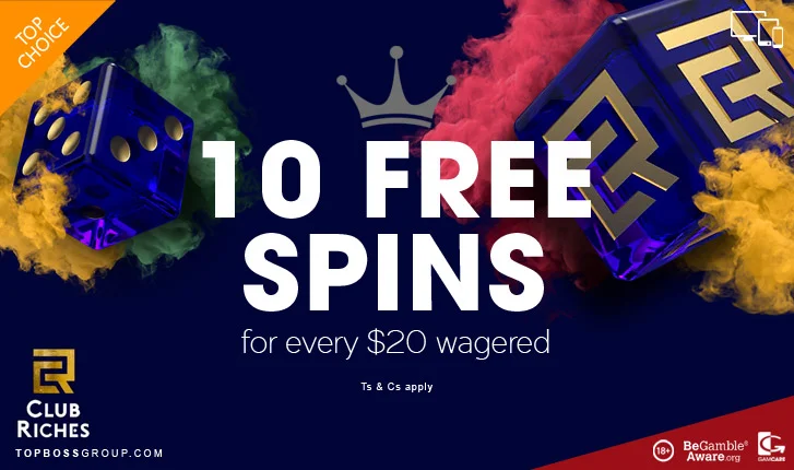 club riches casino free spins pomo
