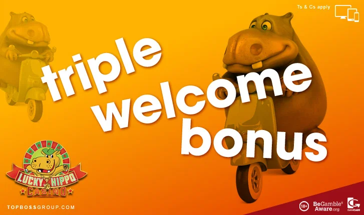 lucky hippo casino triple welcome bonus