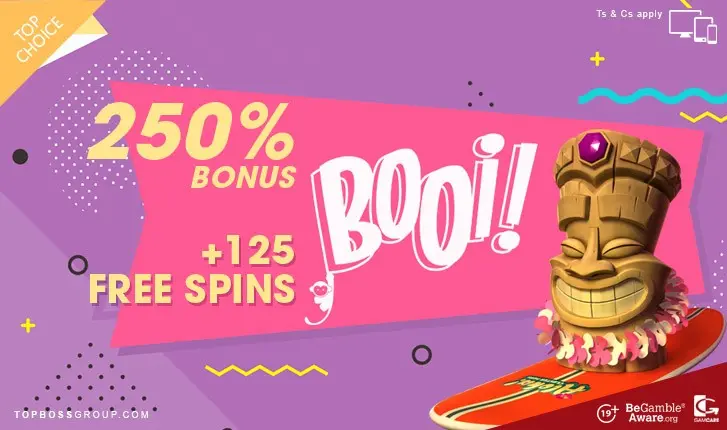Booi Online Casino - Get 125 Free Spins