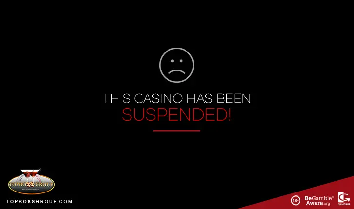online casino suspended