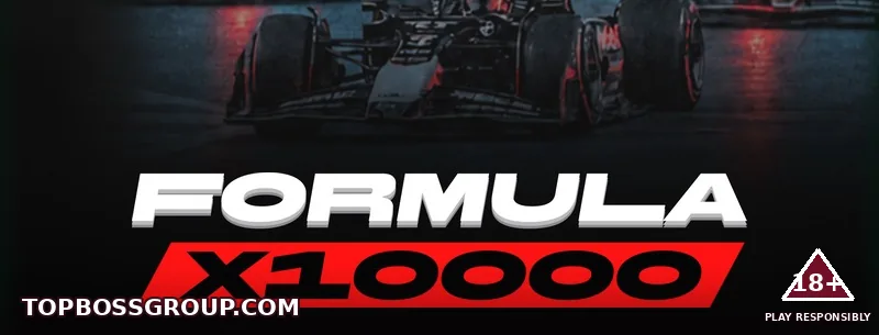 Formula x10000 slot artwork by BGaming with Topbossgroup branding