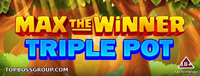 Max the Winner Triple Pot slot artwork by Swintt with Topbossgroup branding